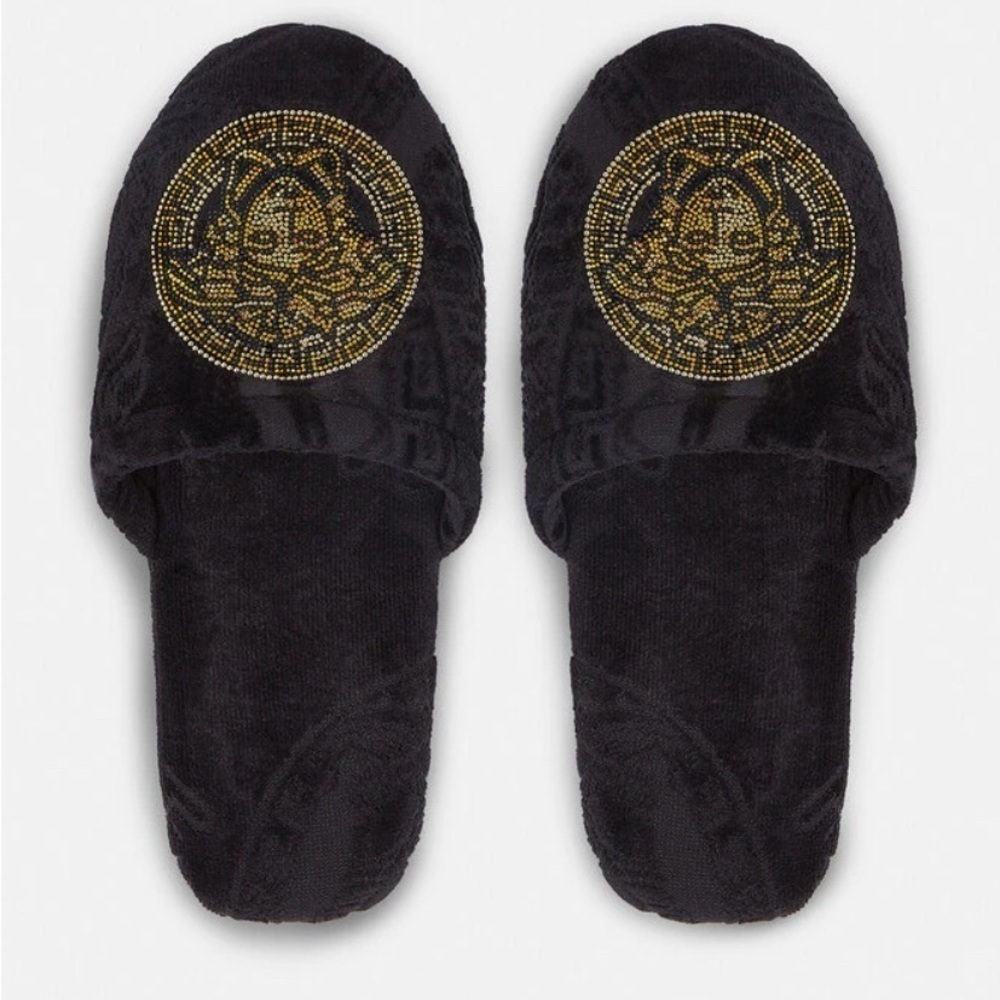 Versace home soft bath slippers NWOT